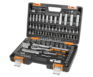 Набор инструментов 94 предмета 1/2", 1/4",  CrV, пластиковый кейс Вихрь