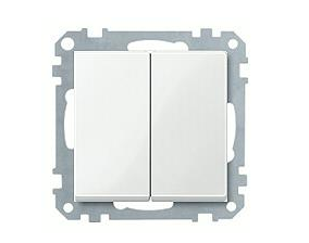 Schneider Electric  MERTEN  D-Life  Выключатель механизм 1-полюсный 2-клавишный на два направления сх.6+6 10AХ,QF