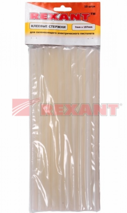 Клеевой стержень d=7.4мм L=197мм  Прозрачный  REXANT 09-1003