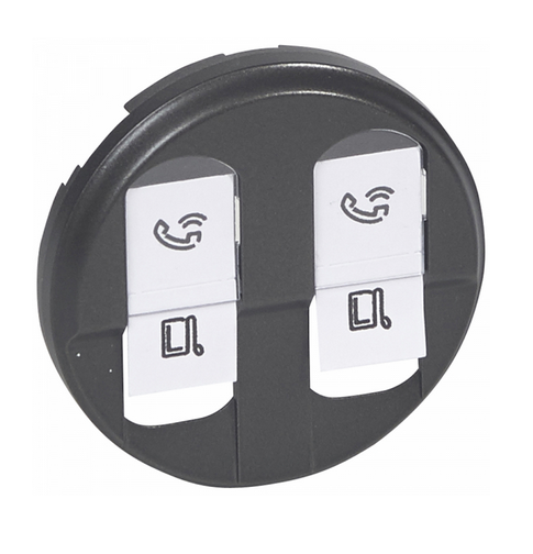 Legrand Celiane Графит Лицевая панель розетки RJ 45 категор. № 2х0 673 44/45  067952