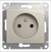 Schneider Electric Glossa Молочный Розетка без заземляющих контактов 16А, 250В, механизм IP20 скрытая установка GSL000941