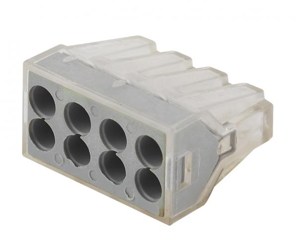 ЭРА 299-108 Клемма строительно-монтажная, 8 отв. 1.0-2.5мм2 NO-299-25 Б0033404 (уп.4шт.) (кратно 4)