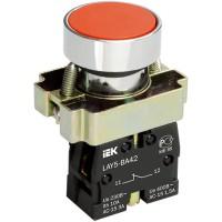 Арматура светосигнальная IEK LAY5-BA42 Кнопка управления без подсветки красная 1р