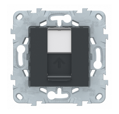 Schneider Electric Unica NEW Антрацит Лицевая панель RJ45 keystone/systimax, NU546154