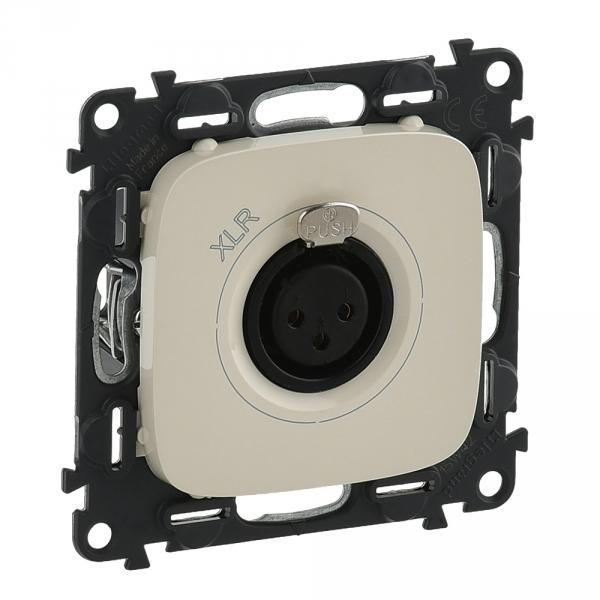 Legrand 754736 Valena ALLURE.Аудиорозетка с 3-контактным гнездом XLR.С лицевой панелью.Слоновая кость