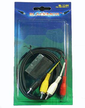 Видео шнур BLACKMOR BL1144 BL1 #Scart <-> 4RCA штыри 1.0м