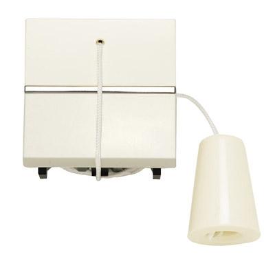 ABB  Zenit  Альпийский Белый Кнопка механизм со шнурком, 2-модуля /N2248 BL//2CLA224800N1101/