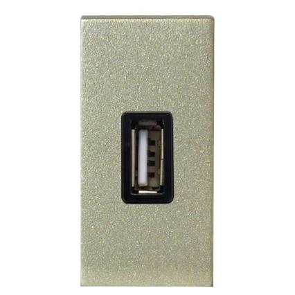 ABB  Zenit  Шампань Устройство зарядное USB механизм 1М, 750 мА/2CLA218500N1901/