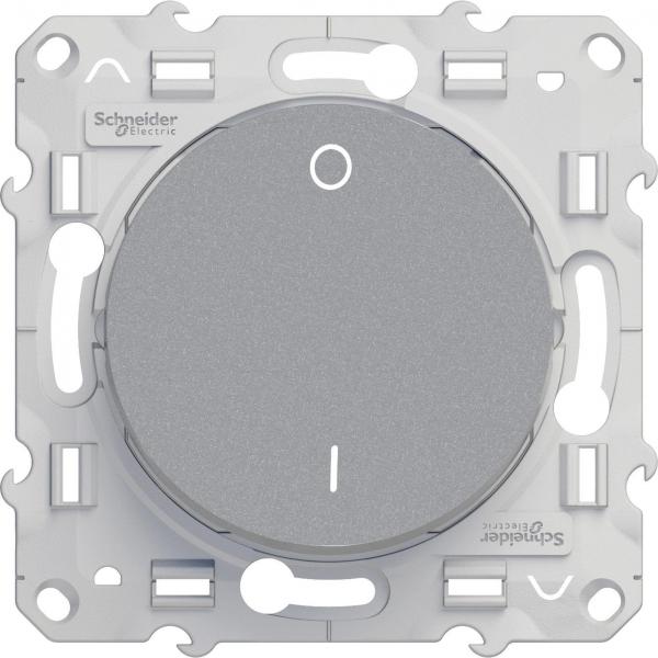 Schneider Electric ODACE Алюминий Выключатель механизм 2-полюсный 16А S53R262