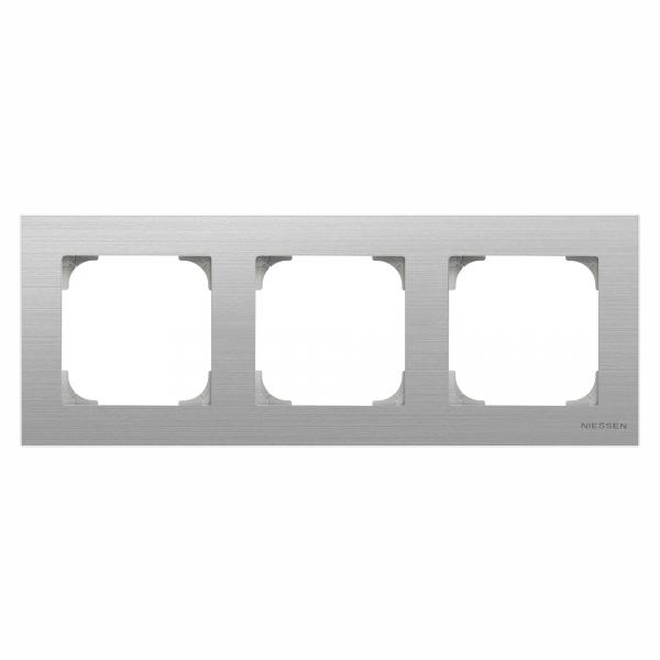 ABB  SKY  Нержавеющая Сталь Рамка 3-местная  /2CLA857300A1401/