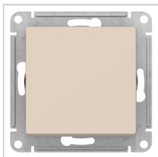 Schneider Electric AtlasDesign Бежевый  Кнопка нажимная схема 1, 10АХ, механизм ATN000215