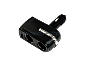 Разветвитель автоприкуривателя  REXANT 2 гнезда 1хUSB (5V 1 000mA) 16-0238