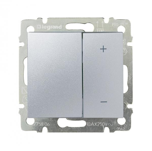 Legrand Valena  Алюминий  Диммер 4-кнопочный 600Вт 770274