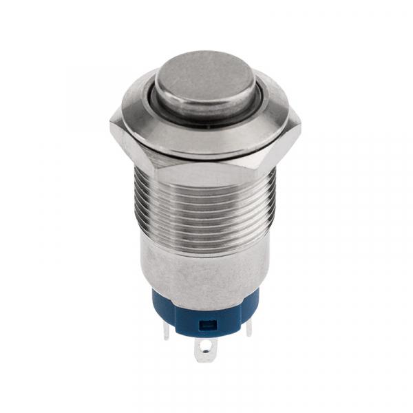 Кнопка  антивандальная Ø12 12В Фикс (2с) ON-OFF синяя (A-12-C2) REXANT (в упак. 1шт.) 06-0346-A