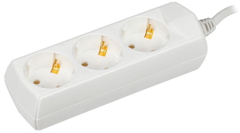 Удлинитель 3х3м с заземл. 10А IP20 Generica У03 2P+PE 250В 3х1 IEK WYP10-10-03-03-Z-G