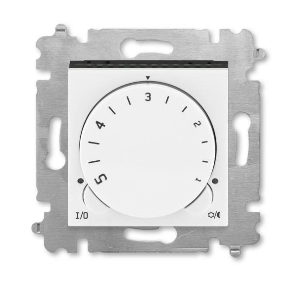 ABB  Levit   Белый/Дымчатый чёрный Терморегулятор с поворотной ручкой 2CHH920003A6062