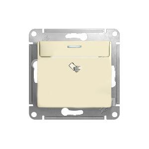 Schneider Electric Glossa  Бежевый Выключатель карточный, схема6, механизм IP20 скрытая установка GSL000269