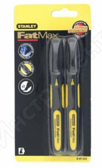 Маркер строительный с заостренным наконечником черные (2 штуки) "FatMax" / Stanley 0-47-312