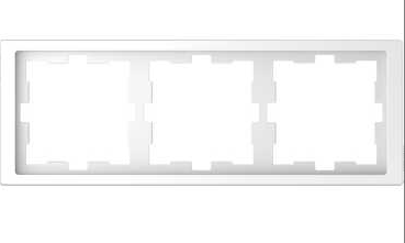 Schneider Electric  MERTEN  D-Life  Белый Лотос  Рамка 3-местная MTN4030-6535