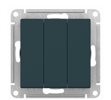 Schneider Electric AtlasDesign Изумруд  Выключатель 3-клавишный схема 1+1+1, 10АХ, механизм ATN000831