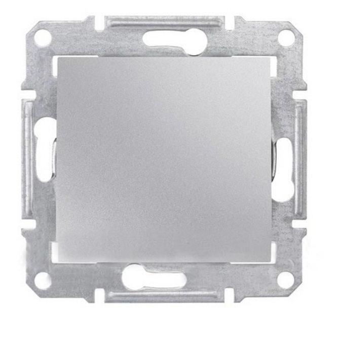 Schneider Electric Sedna Алюминий Выключатель механизм 1-клавишный 10А IP20 скрытая установка SDN0100160