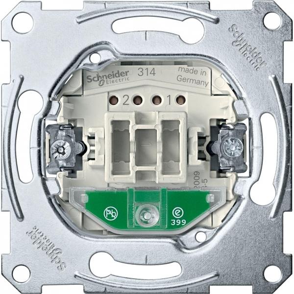 Schneider Electric Merten  Переключатель механизм 1-клавишный контр. с подсветкой схема 6   (кратно 10) MTN3106-0000