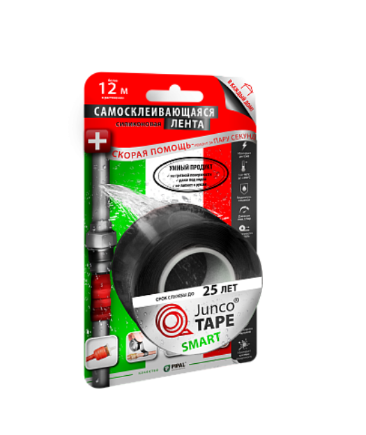 Лента самосклеивающаяся силиконовая Junco TAPE (25,4мм*3м*0,5мм) черный Pipal Chemicals 6006600006
