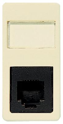 ABB  PC Белый Розетка 1 модуль 5E категория RJ45 /2118.5 BA/ NIE