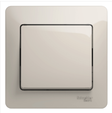 Schneider Electric Glossa Молочный Выключатель 1-клавишный схема 1, 10AX, в сборе IP20 скрытая установка GSL000912