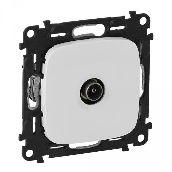 Legrand 753760 Valena ALLURE.Розетка ТВ оконечная 10дБ 0-862 МГц.С лицевой панелью.Белая