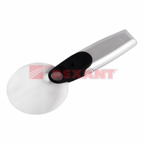 Лупа ручная 2х / 8х с подсведкой LED 12-0408