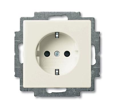 Розетка SCHUKO 16А 250В, с винтовыми клеммами, серия Basic 55, цвет chalet-white