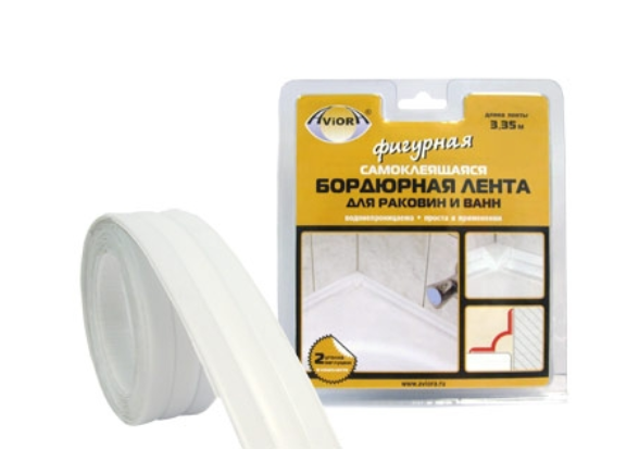 Лента AVIORA самоклеющаяся бордюрная для раковин и ванн 302-033 (60ммх3,35м)