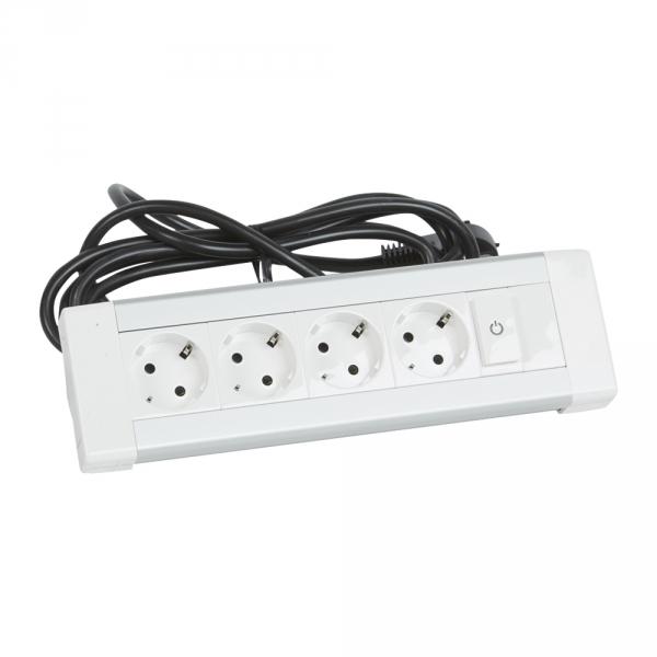 Legrand 653560 Настольный блок - 4x2К+3 + 1 выключатель с подсветкой - со шнуром