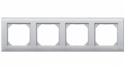 Schneider Electric Merten  Алюминий  Рамка 4-местная MTN486460