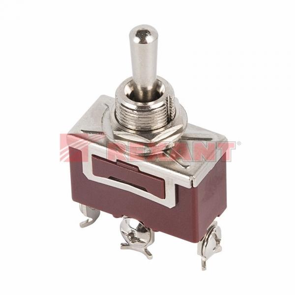 Тумблер 250V 10А (3c) (ON)-OFF-(ON) однополюсной  (KN-123)  REXANT 36-4152