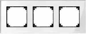 Schneider Electric Merten  Белый  Рамка 3-местная стекло MTN404319