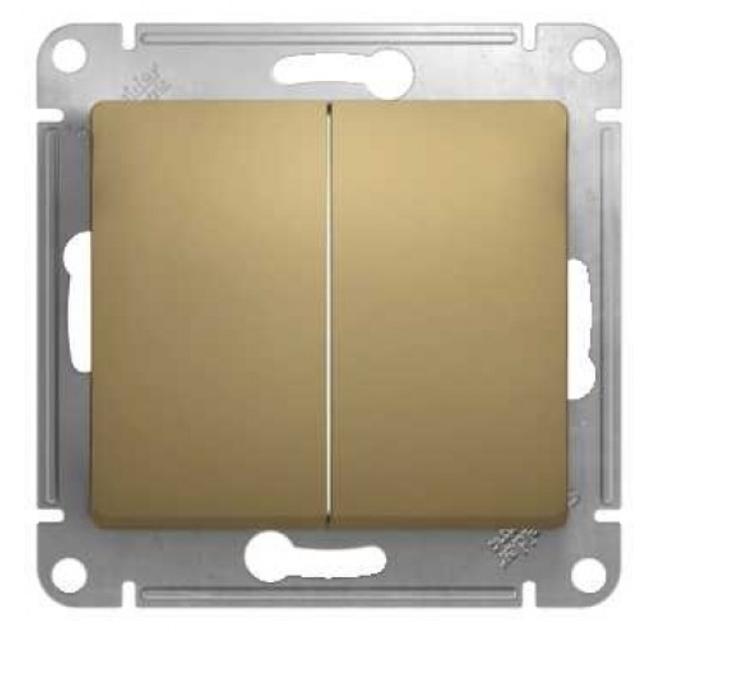 Schneider Electric Glossa Титан Переключатель 2-клавишный схема6 механизм IP20 скрытая установка GSL000465