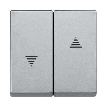 Schneider Electric Merten  Алюминий  Клавиша 2-местная д/жалюзи MTN435560