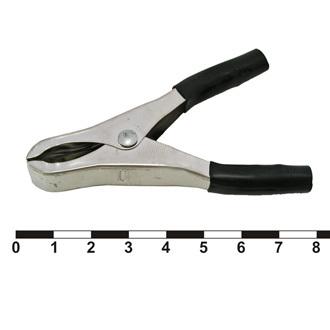 Зажим крокодил  15А 75мм ЗК черный (10шт) TDM