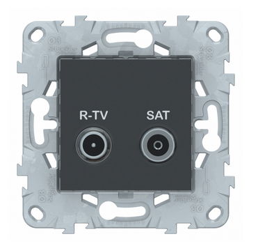 Schneider Electric Unica NEW Антрацит Розетка R-TV/ SAT, проходная NU545654
