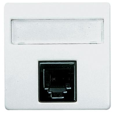 ABB  Белый Розетка TF 2 модуля 4 контакта. RJ 11 /2217 BA/ NIE
