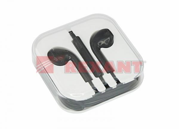 Наушники с микрофоном черные 18-1990