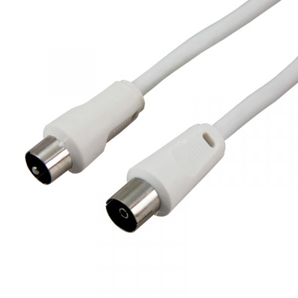 Шнур  L-10 метров штекер-гнездо белый TV PLUG - TV JACK REXANT 18-0007