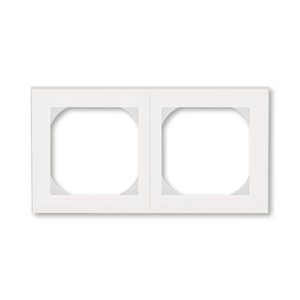 ABB  Levit  Жемчуг/Ледяной Рамка 2-местная 55х55 (для механизмов BJE), 2CHH015520A4068