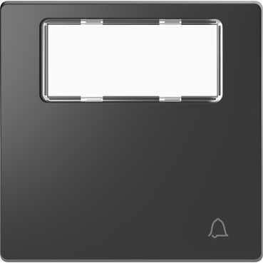 Schneider Electric  MERTEN  D-Life  Антрацит  Клавиша 1-местная с полем для надписи, звонок MTN3365-6034