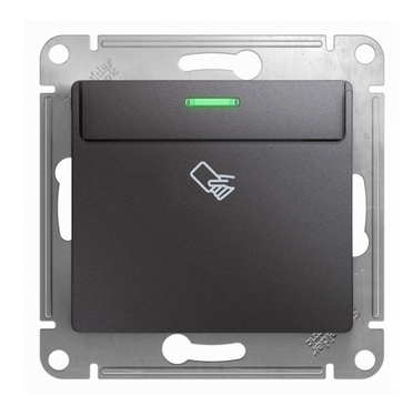 Schneider Electric Glossa Графит Выключатель карточный схема6, 10AX, механизм IP20 скрытая установка GSL001369