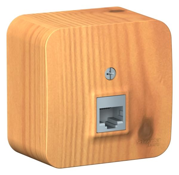 Schneider Electric  BLANCA  Ясень  Розетка компьютерная RJ45, категория 5E, изолирующая пластина, IP20  открытая установка BLNIA045005