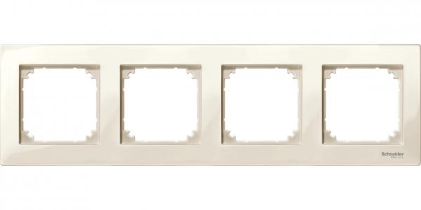 Schneider Electric Merten M-PLAN  Бежевый  Рамка 4-местная MTN515444