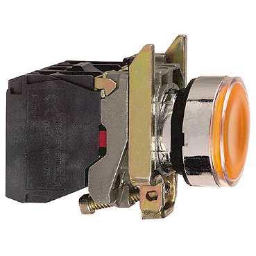 Schneider TE-IMCI XB4BW35M5 кнопка  22мм 230-240Вс возвр.с подсв.